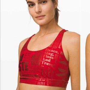 Lululemon Energy Bra *Manifesto size 4 Red Great Condition!